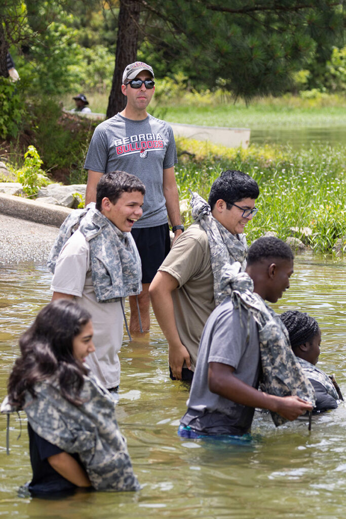 MBA Chris King instruction JROTC students