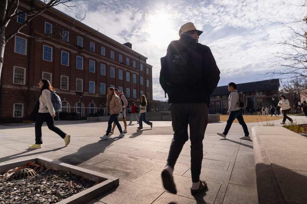 Students on campus