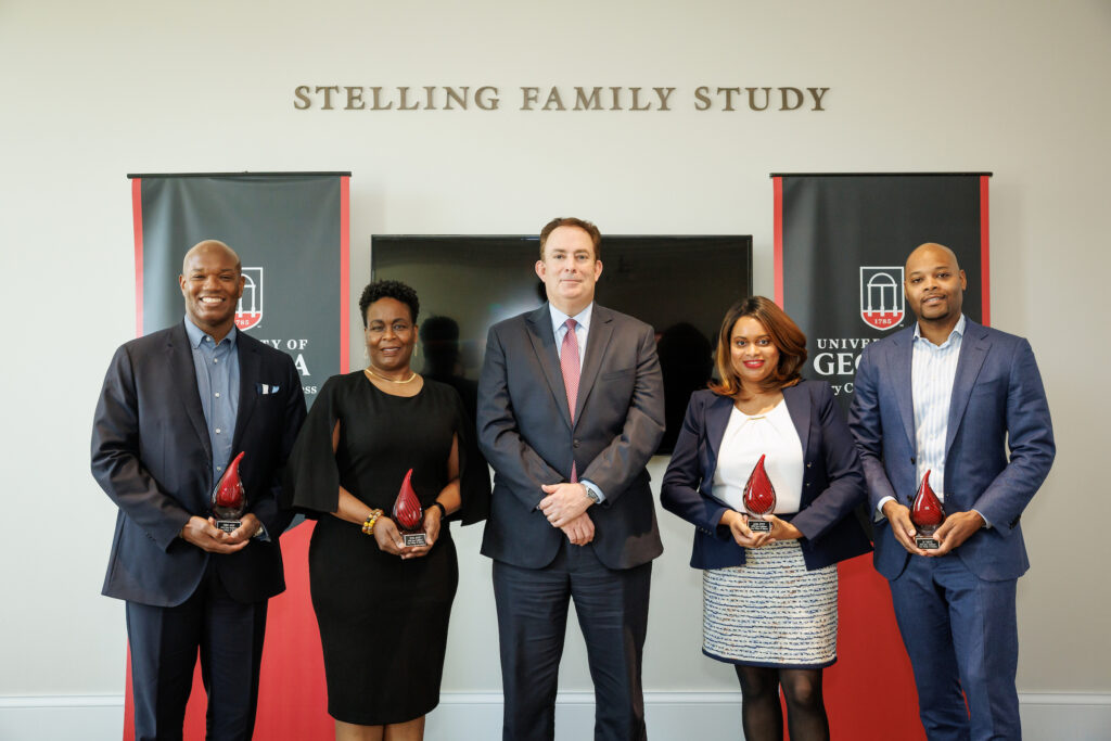 Terry Trailblazers pose with Dean Ben Ayers
