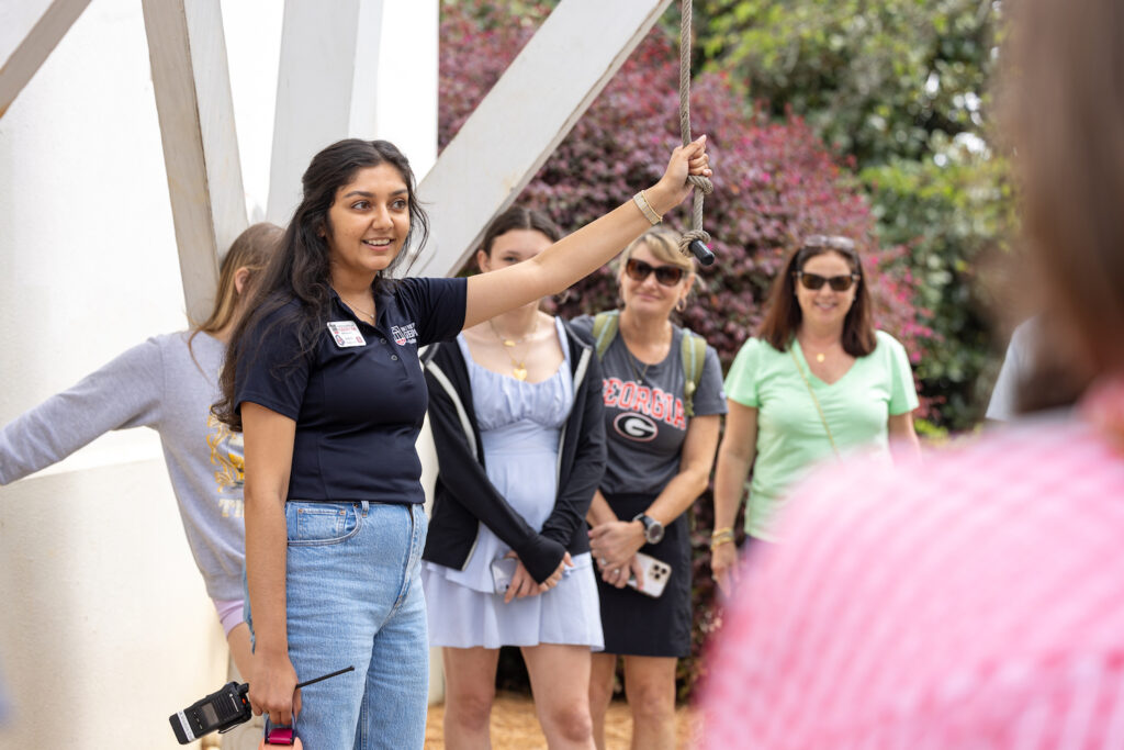 Ashni Patel ringing the Chapel bell