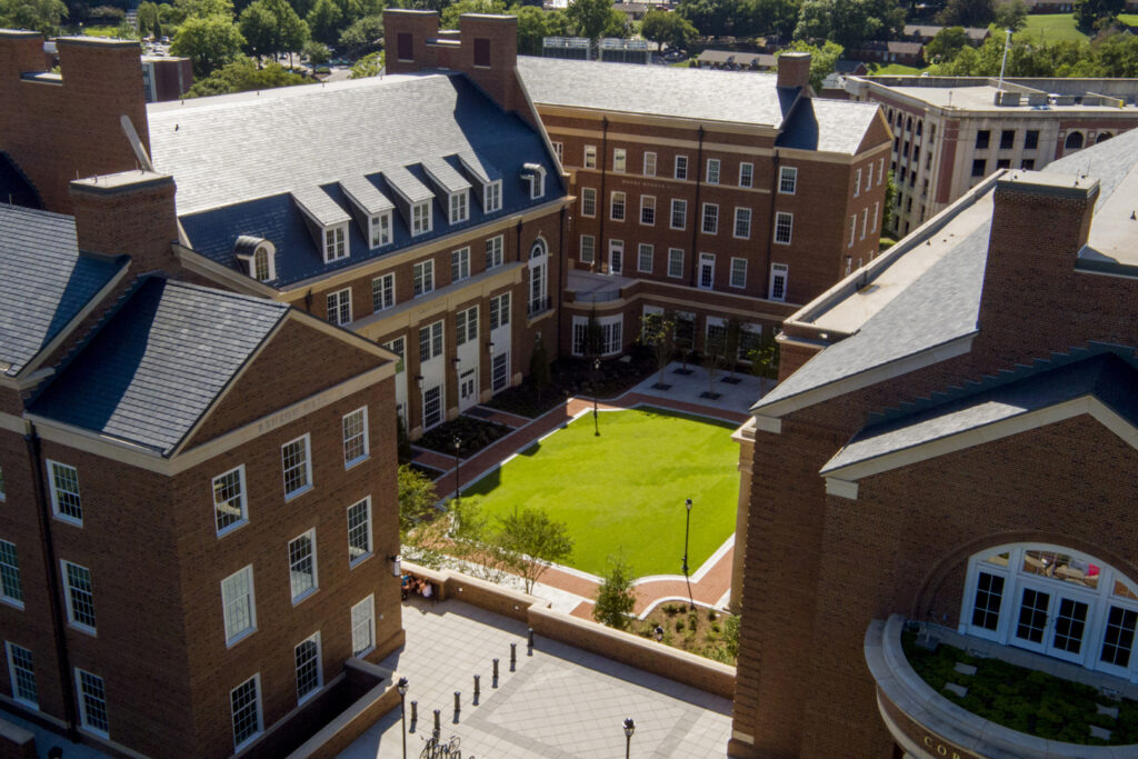 The Terry College Business Learning Center from above.
