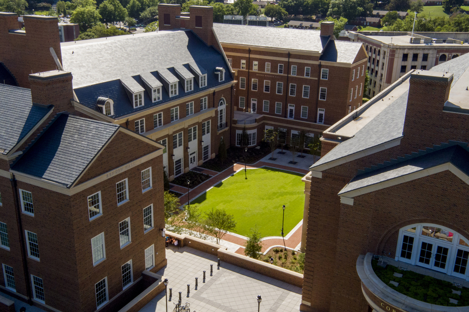 The Terry College Business Learning Center from above via drone.
