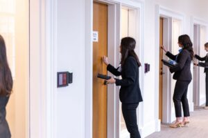 People knocking on doors