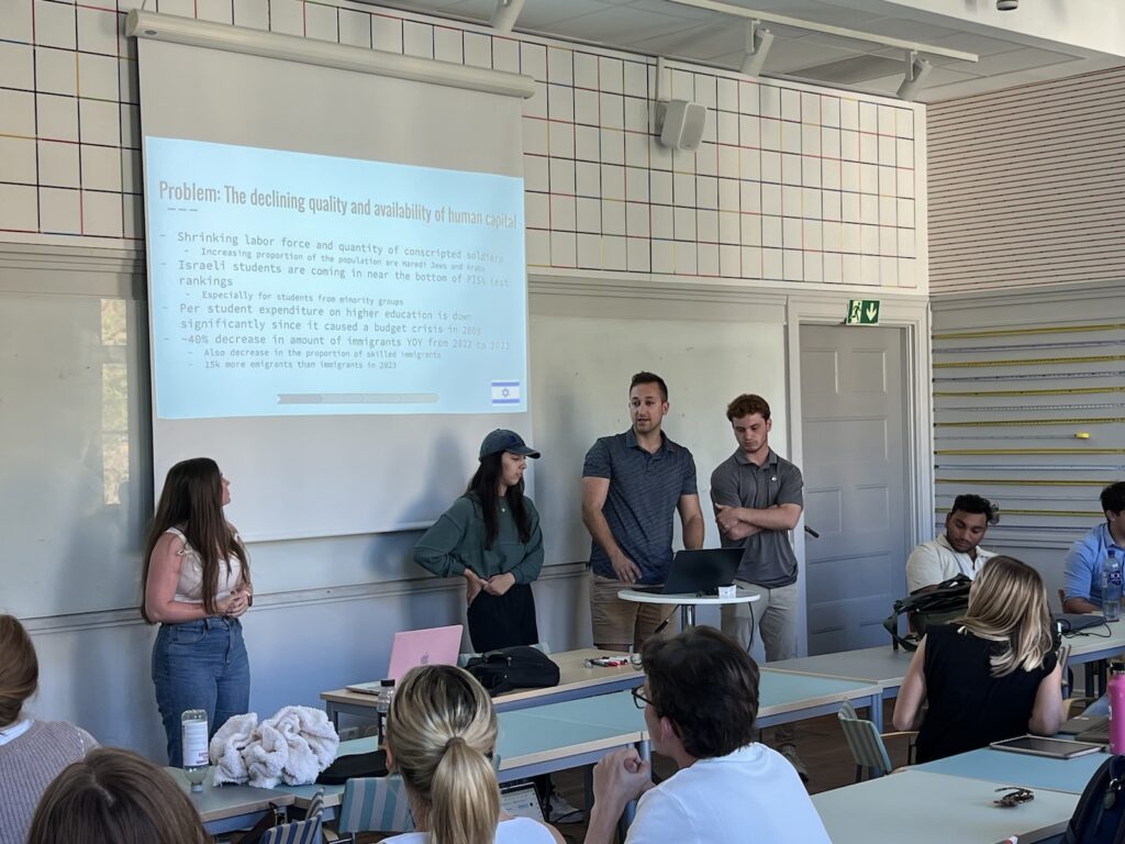 FinalPresentations UGA students work on projects during a study abroad trip to Northern Europe.