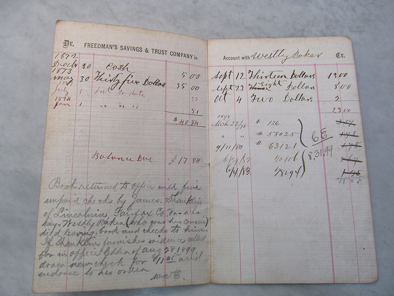 Freedman's Bank Pass Book