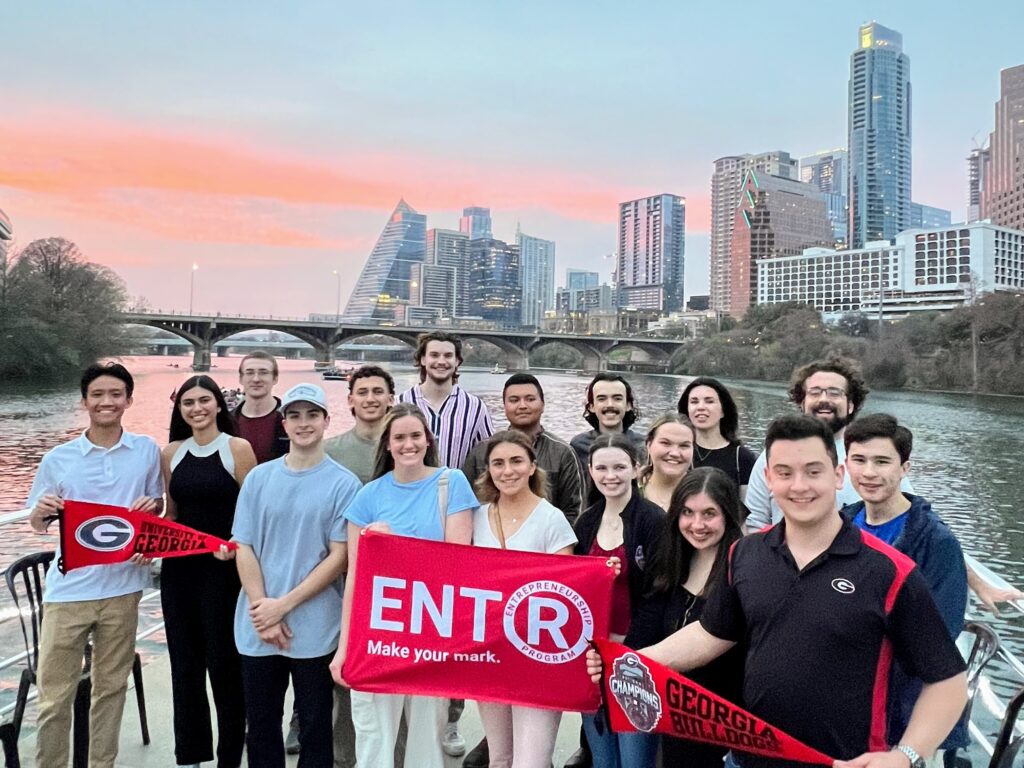 IMG_4961 UGA Entrepreneurship students on a river cruise during a domestic Field Study in Austin