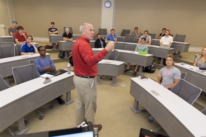 David_Mustard_Teaching_In_Correll Terry College professor David Mustard teaches in Correll Hall.