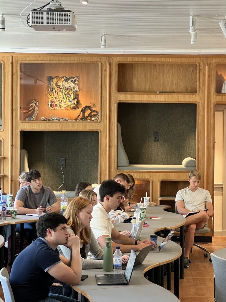 ScandiClass5 UGA students work on projects during a study abroad trip to Northern Europe.