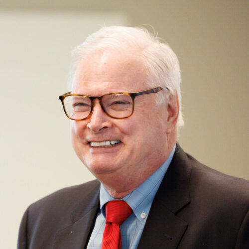 Bruce Starks presenting in classroom